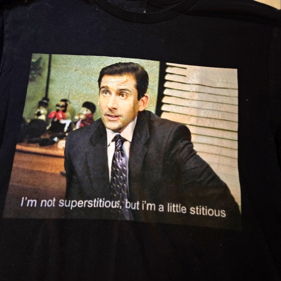 4/$26bThe Office Black Graphic T- Shirt with Michael Scott Quote Print - Picture 2 of 7